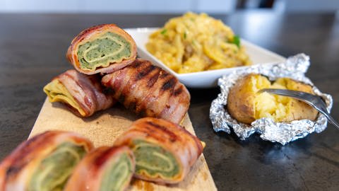 Küchenkäpsele Grillen Barbecue Maultaschen SWR1 Pfännle 2021 (Foto: SWR) Küchenkäpsele Grillen Barbecue Maultaschen SWR1 Pfännle 2021