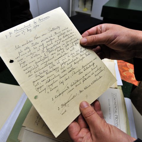 Brief des Schriftstellers Rilke aus dem Jahr 190 (Foto: picture-alliance / Reportdienste, Boris Roessler)