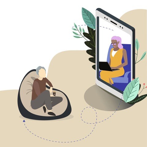 Psychotherapie online per App vom Sofa aus: Wer an Depressionen oder Ängsten leidet, muss oft lange auf einen Therapieplatz warten. Online-Anbieter wie selfapy, HelloBetter oder mentalis versuchen, diese Lücken mit digitalen Psychotherapien am Smartphone oder auf dem Laptop zu füllen.  (Foto: Colourbox)