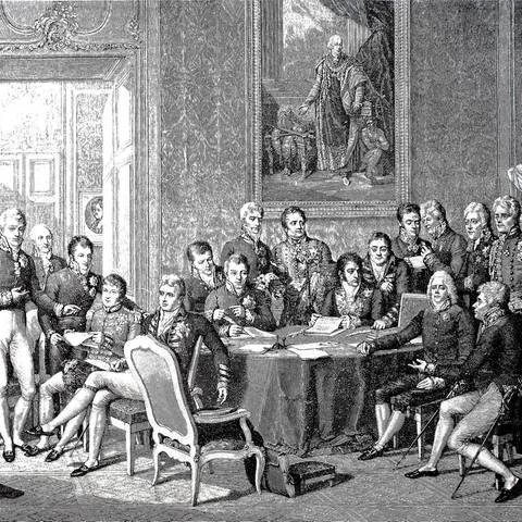Der Wiener Kongress tagte vom 18. September 1814 bis zum 9. Juni 1815. Nach den Napoleonischen Kriegen sollte der europäische Kontinent neu geordnet werden. (Foto: IMAGO, imago images / imagebroker)