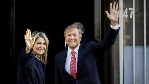 Königin Maxima und König Willem-Alexander beim Neujahrsempfang (Foto: picture-alliance / Reportdienste, picture alliance / ANP | Koen van Weel) Königin Maxima und König Willem-Alexander beim Neujahrsempfang
