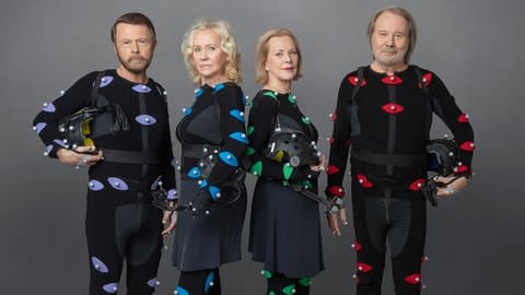 Band ABBA ("Waterloo") sind zurück mit einem neuen Album und einer neuen Tour. Die Band kann auf eine Geschichte voller Erfolg zurückblicken. (Foto: dpa Bildfunk, picture alliance/dpa/PA Media | Industrial Light And)