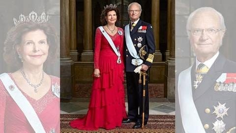 Ein offizielles Pressefoto des Königspaares König Carl XVI. Gustaf und Königin Silvia (Foto: Pressestelle, Kungahuset / The Royal Court, Sweden - Peter Knutson)
