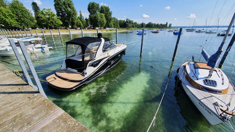 Boote Niedrigwasser Bodensee