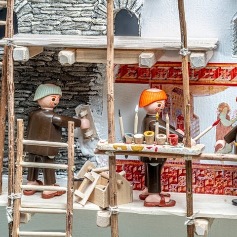 Playmobilfiguren zeigen Leben der Mönche am ALM Konstanz (Foto: Archäologisches Landesmuseum Konstanz)