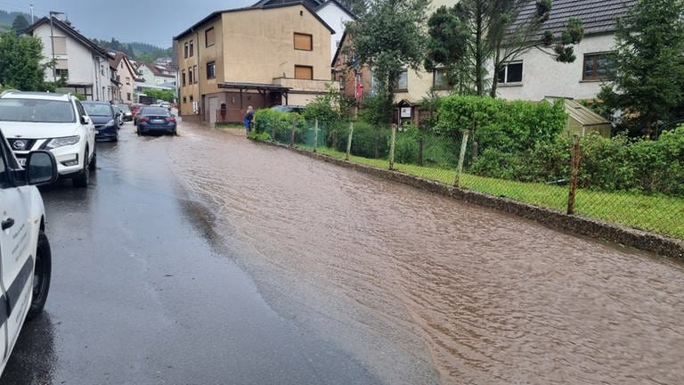Überschwemmung in Schriesheim-Altenbach