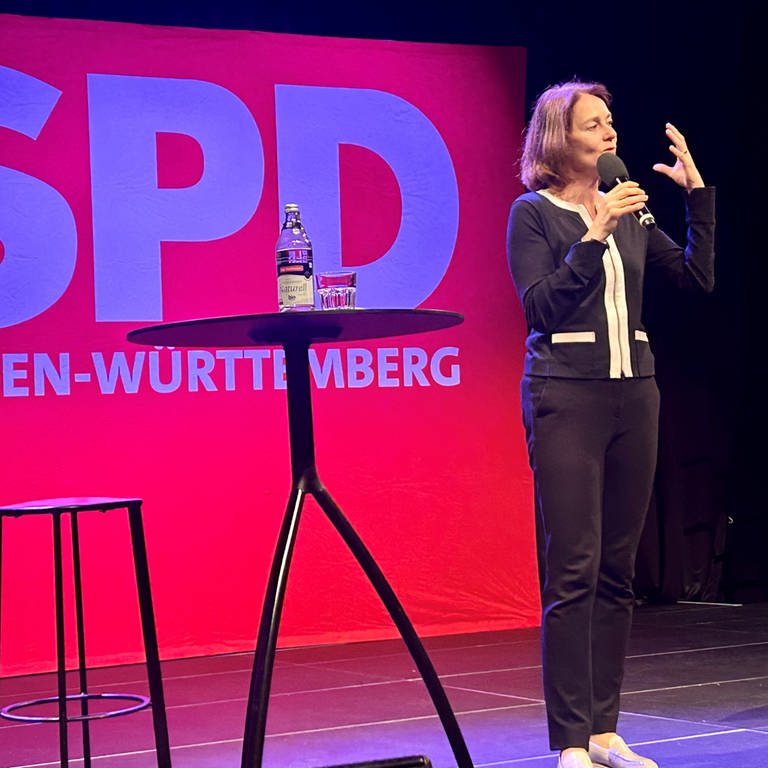 Katarina Barley auf dem SPD Frühlingsempfang in Freiburg  (Foto: SWR)