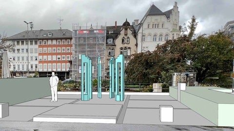 Modell Gedenkstätte Amokfahrt Trier (Foto: Stadt Trier) Modell Gedenkstätte Amokfahrt Trier