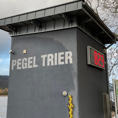 Die Mosel in Trier ist am Mittwoch auf mehr als acht Meter angestiegen