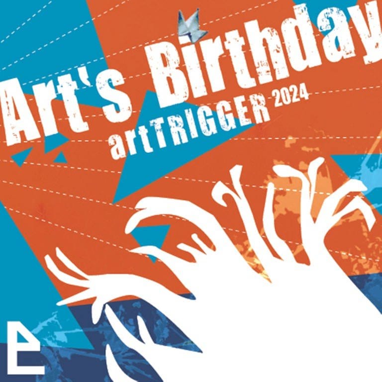 Banner für den Art's Birthday 2024 (Foto: Pressestelle, E-Werk Freiburg / Silvia Wagner)