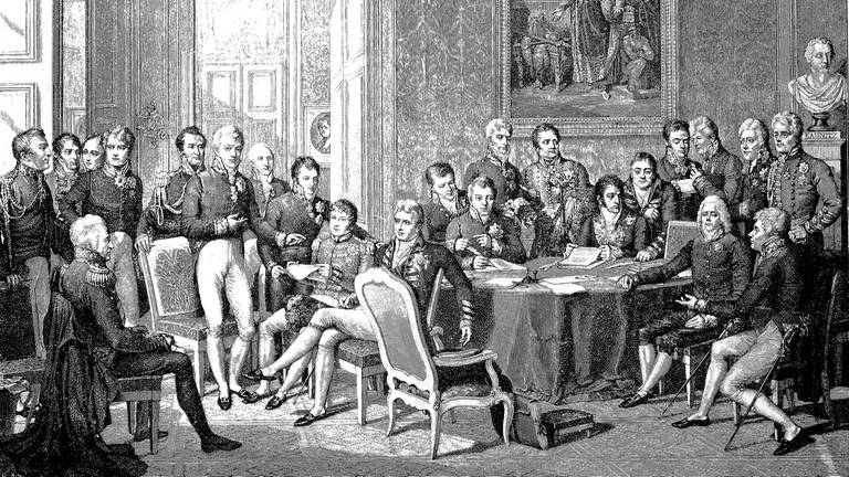 Der Wiener Kongress tagte vom 18. September 1814 bis zum 9. Juni 1815. Nach den Napoleonischen Kriegen sollte der europäische Kontinent neu geordnet werden. (Foto: IMAGO, imago images / imagebroker)