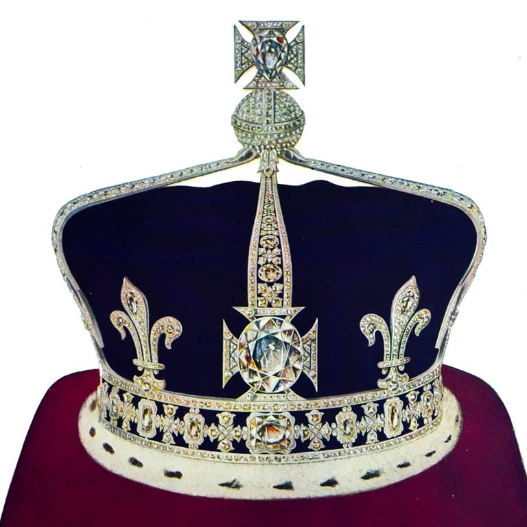 Die Krone von Queen Elizabeth (Queen Mother) mit dem Koh-i-Noor. Die Krone wurde für die Frau von König George VI angefertigt aus Anlass ihrer Krönung 1937.   (Foto: IMAGO, imago/UIG)