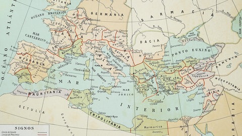 Vom heutigen Großbrittanien bis nach Ägypten: Um das Jahr 14 n. Chr. erstreckte sich das Römische Reich über weite Teile des europäischen Kontinents und darüber hinaus. Spuren der alten Römer finden sich noch heute in ganz Europa und zeugen von gemeinsamen kulturellen Wurzeln (Foto: IMAGO, agefotostock) Vom heutigen Großbrittanien bis nach Ägypten: Um das Jahr 14 n. Chr. erstreckte sich das Römische Reich über weite Teile des europäischen Kontinents und darüber hinaus. Spuren der alten Römer finden sich noch heute in ganz Europa und zeugen von gemeinsamen kulturellen Wurzeln