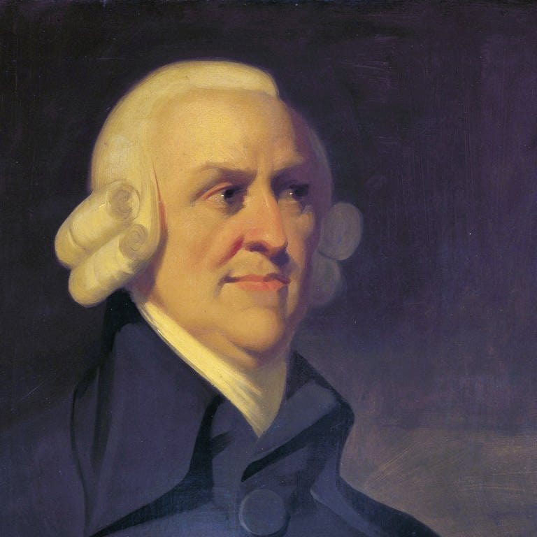 Adam Smith (1723 - 1790) war ein schottischer Moralphilosoph und Aufklärer und gilt als Begründer der klassischen Nationalökonomie (Porträt eines unbekannten Künstlers, Schottische Nationalgalerie)