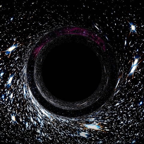 Schwarzes Loch Schwarzes Loch im Universum (Modell) (Foto: IMAGO, IMAGO / Depositphotos)