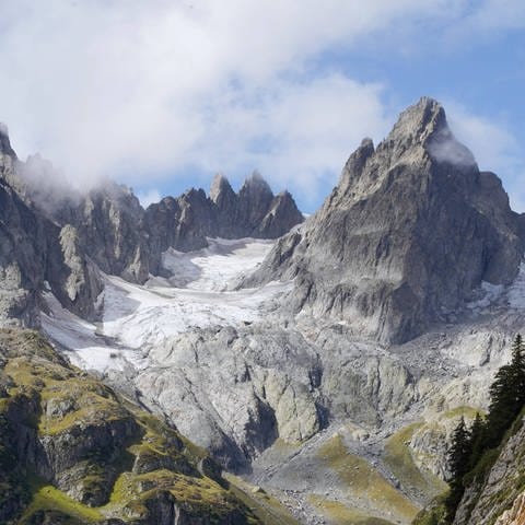Das Grimselgebiet in der Schweiz, zeigt den Gletscherschwund.