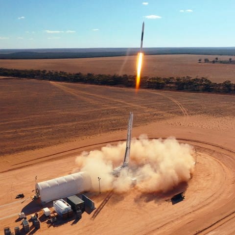Start der Trägerrakete HyImpulse SR75 in Koonibba, Australien