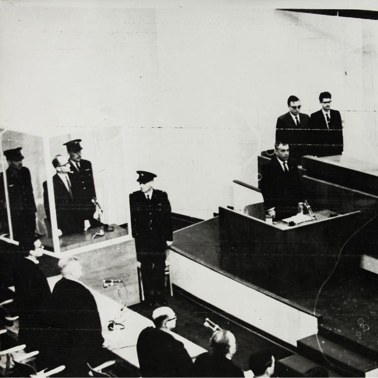 Prozess gegen Adolf Eichmann in Jerusalem am Tag des Schuldspruches, dem 15. Dezember 1961 (Foto: picture-alliance / Reportdienste, picture alliance / IMAGNO/Votava | IMAGNO/Votava)