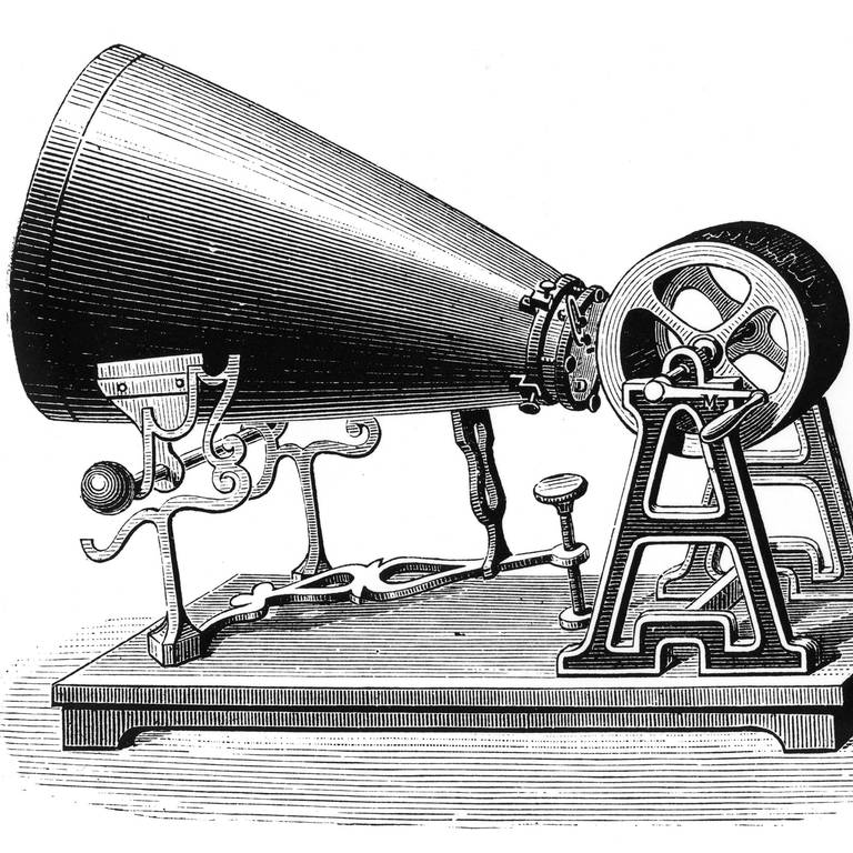 Der Pariser Drucker und Buchhändler Édouard-Léon Scott de Martinville erfand 1857 ein Gerät, das er Phonautograph nannte. Sein Ziel war es nicht, Sprache aufzunehmen, um sie wiederzugeben. Er wollte lediglich Klang visuell aufzeichnen. 