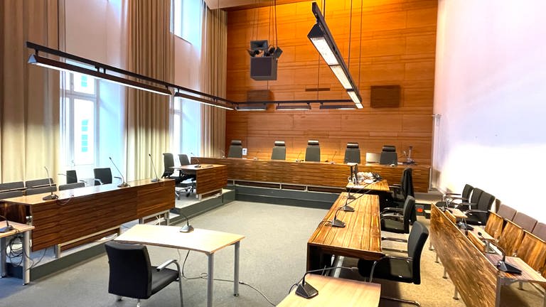 Gerichtssaal am Landgericht Freiburg