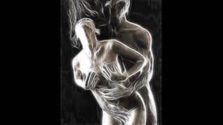 Abstrakte Darstellung einer Frau und eines Mannes beim Sex