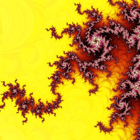 Fraktales Muster in kontrastreichen Farben