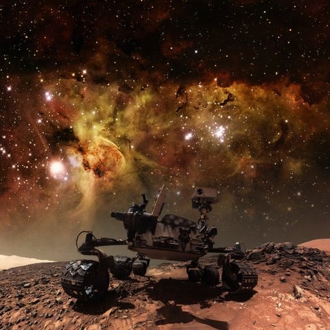 Der Mars-Rover Curiosity hat bei der Entnahme von Gesteinsproben Kohlenstoff 12 entdeckt.