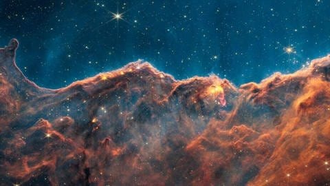 Das Bild zeit eine Sternen-Aufnahme des James Webb-Teleskops