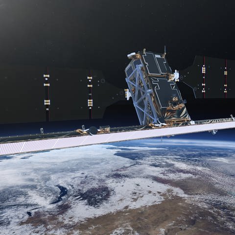 Satelit Sentinel-1B im Orbit.
